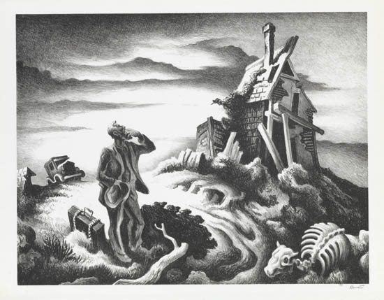 Appraisal: THOMAS HART BENTON Prodigal Son Lithograph x mm x inches