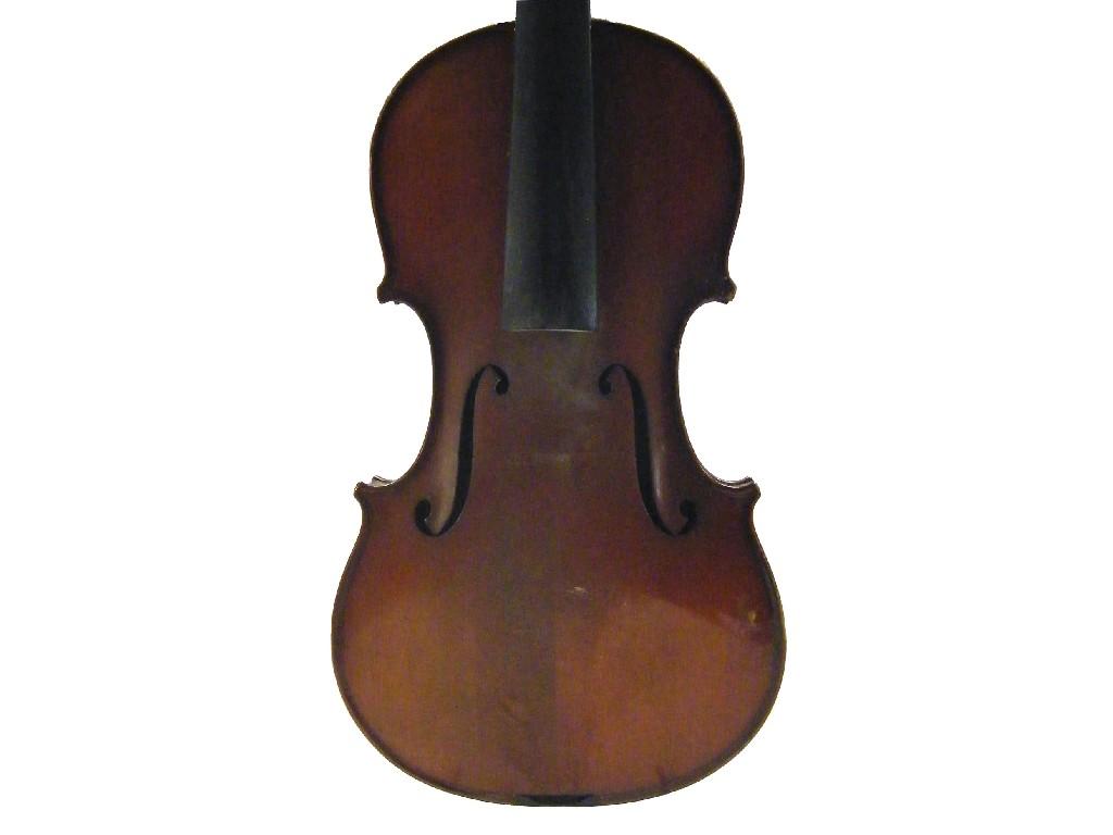 Appraisal: Early th century French Guarneri copy violin cm