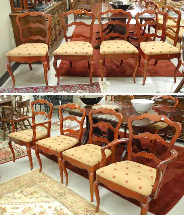 Appraisal: A SET OF EIGHT PROVINCIAL STYLE DINING CHAIRS Hickory Chair