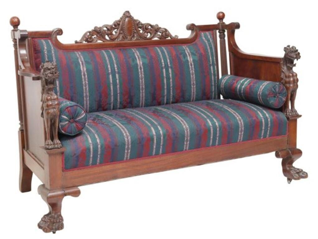 Appraisal: Renaissance Revival mahogany settee attributed to R J Horner Co