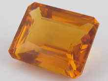 Appraisal: A loose polished citrine measuring approx x x mm deep