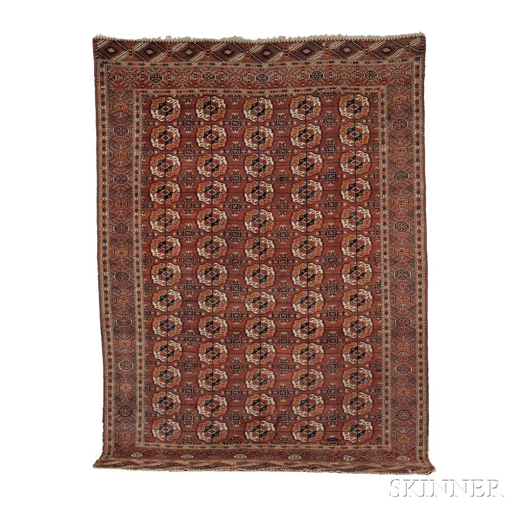 Appraisal: Tekke Main Carpet West Turkestan late th century five rows