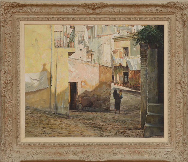 Appraisal: CLARK HULINGS - TAORMINA Oil on canvas signed 'Hulings' lower