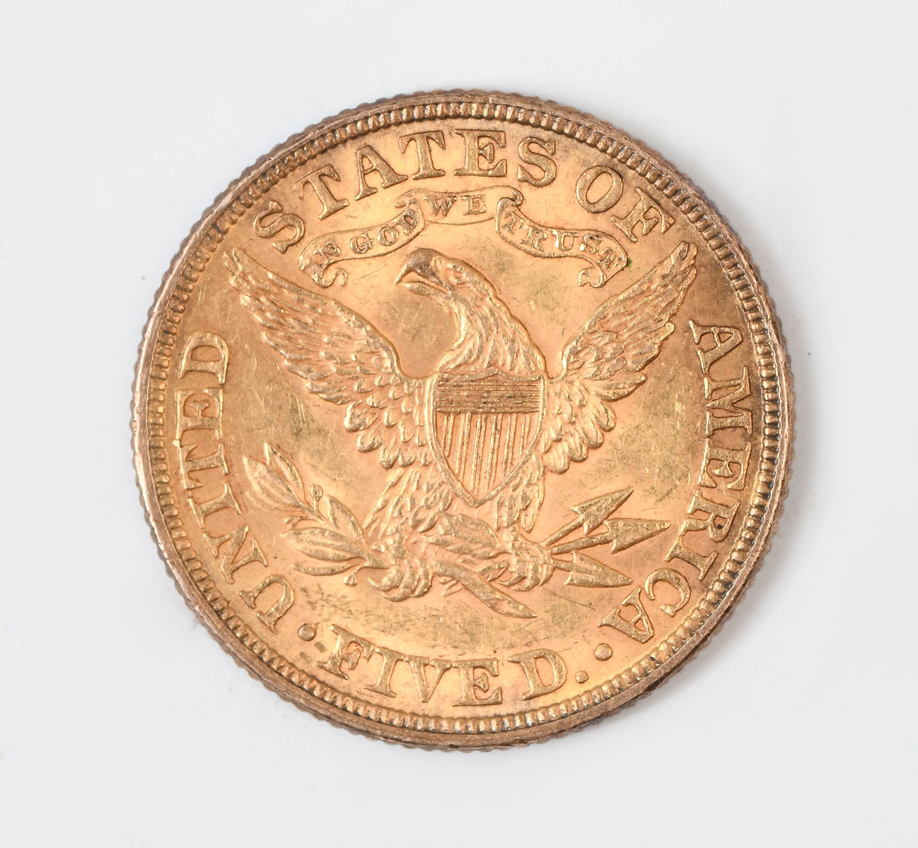 Appraisal: GOLD FIVE DOLLAR LIBERTY HALF-EAGLE Approx grams united states five