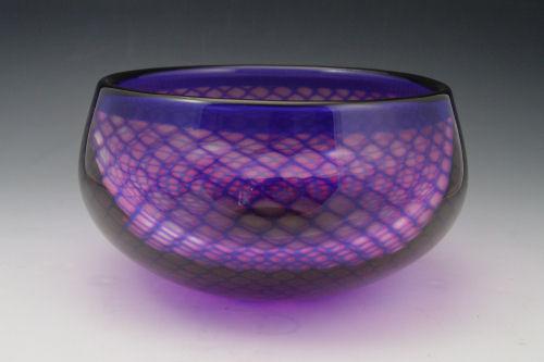 Appraisal: SVEN PALMQUIST ORREFORS KRAKA ART GLASS BOWL Purple and blue