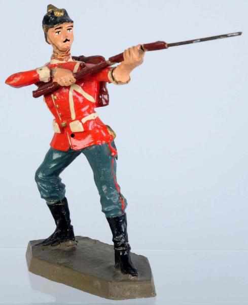 Appraisal: Elastolin Pre-WWI mm Line Infantry Soldier Another one of the