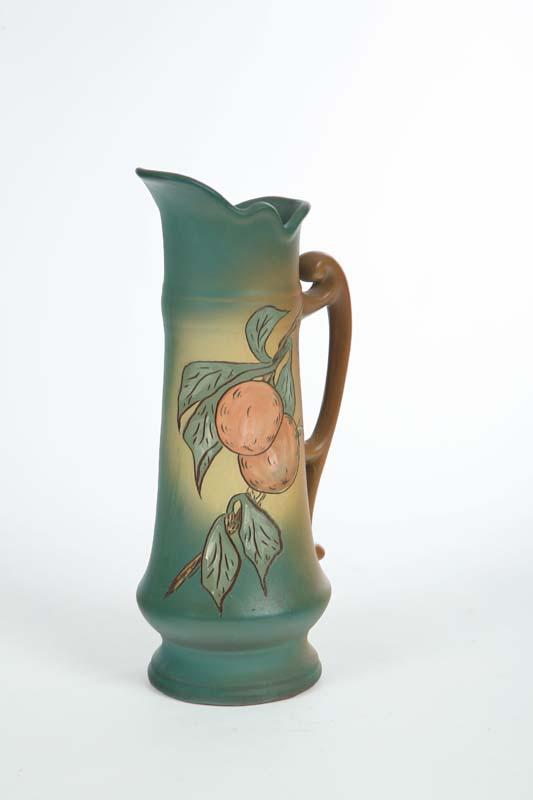 Appraisal: WELLER FLORETTA TANKARD Matte glaze with incised apple and leaf