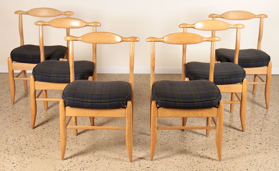 Appraisal: SET GUILLERME ET CHAMBRON FUMAY DINING CHAIRS A set of