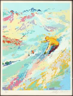 Appraisal: LEROY NEIMAN LEROY NEIMAN H W ALPINE SKIING Pencil signed