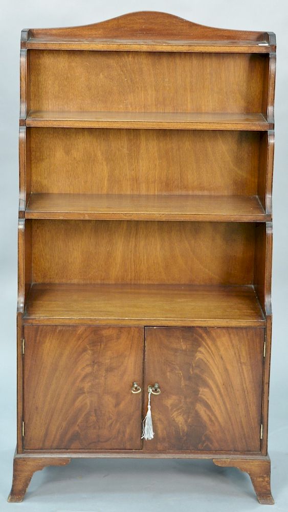 Appraisal: George IV style mahogany bookcase with two door base ht