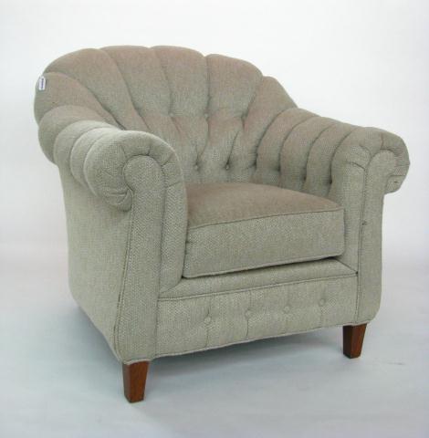 Appraisal: Harden Furniture Upholstered Chair with channel back and button tufted