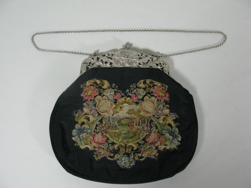 Appraisal: Vintage Petit Point Lady's Evening Bag with silver tone closure