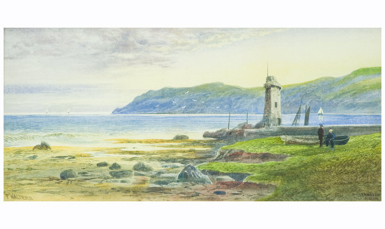 Appraisal: F Walters Late thC Framed Watercolour Titled Lower Right Lynmouth