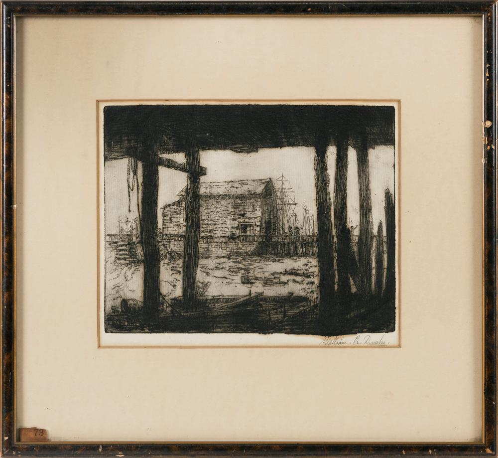 Appraisal: WILLIAM A DRAKE CANADA - A FISHERMAN'S SHANTY ETCHING ON