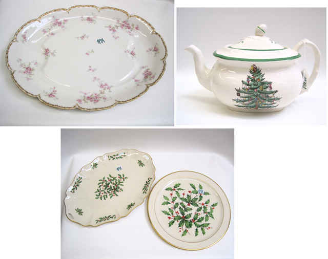 Appraisal: HAVILAND SPODE AND LENOX PORCELAINS pieces Haviland oval platter L