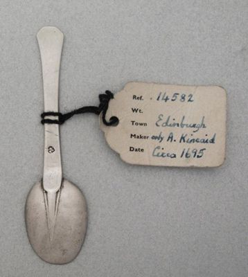 Appraisal: A late th early th century teaspoon maker's mark only