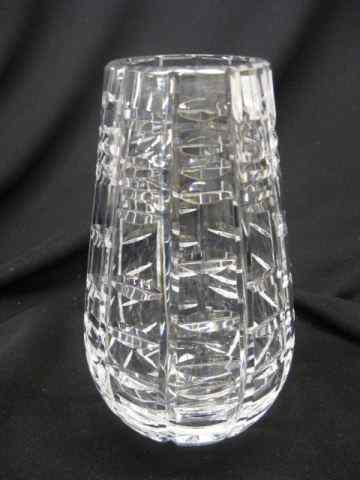 Appraisal: Waterford Cut Crystal Vase panel step cut '' signed excellent