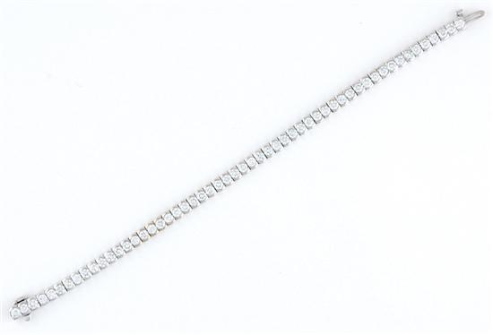 Appraisal: Half-bezel diamond bracelet fifty-four round brilliant-cut diamonds ctw color G-H