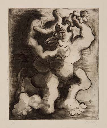 Appraisal: JACQUES LIPCHITZ Theseus and the Minotaur Etching aquatint and drypoint