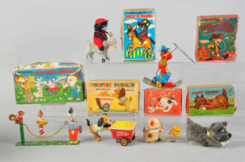 Appraisal: Lot of Animal Wind-Up Toys Japanese Working Various conditions Includes