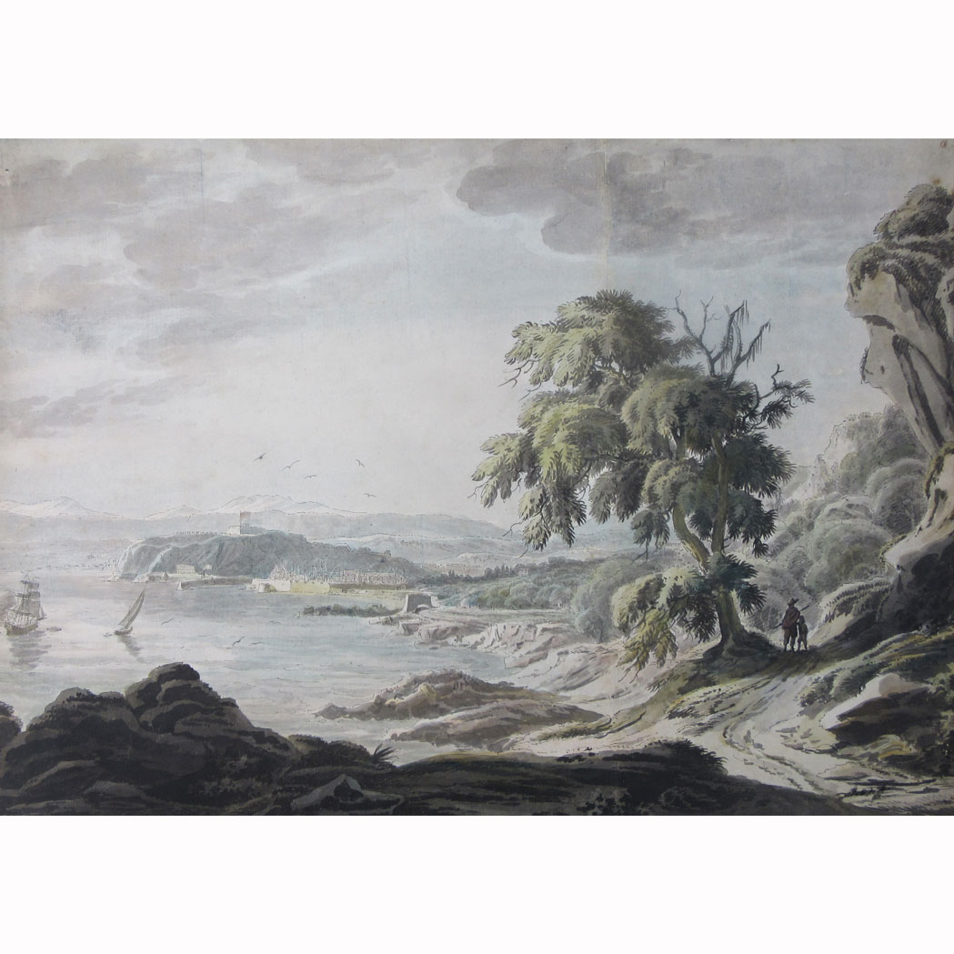 Appraisal: Louis Jean Desprez French - View of the Bay of