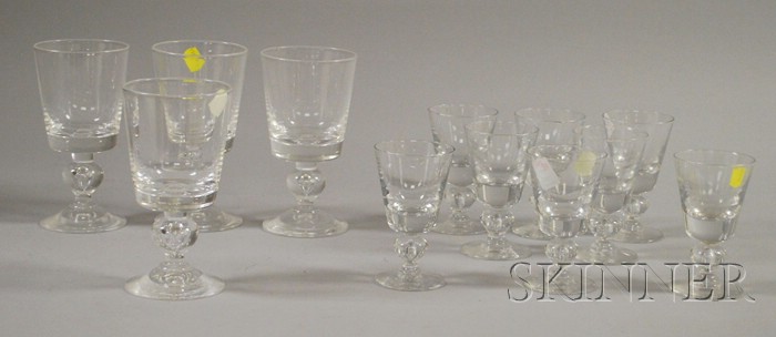 Appraisal: Twelve Pieces of Steuben Colorless Glass Stemware a set of