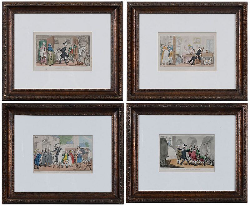 Appraisal: Four Thomas Rowlandson Prints British - from the Tours of