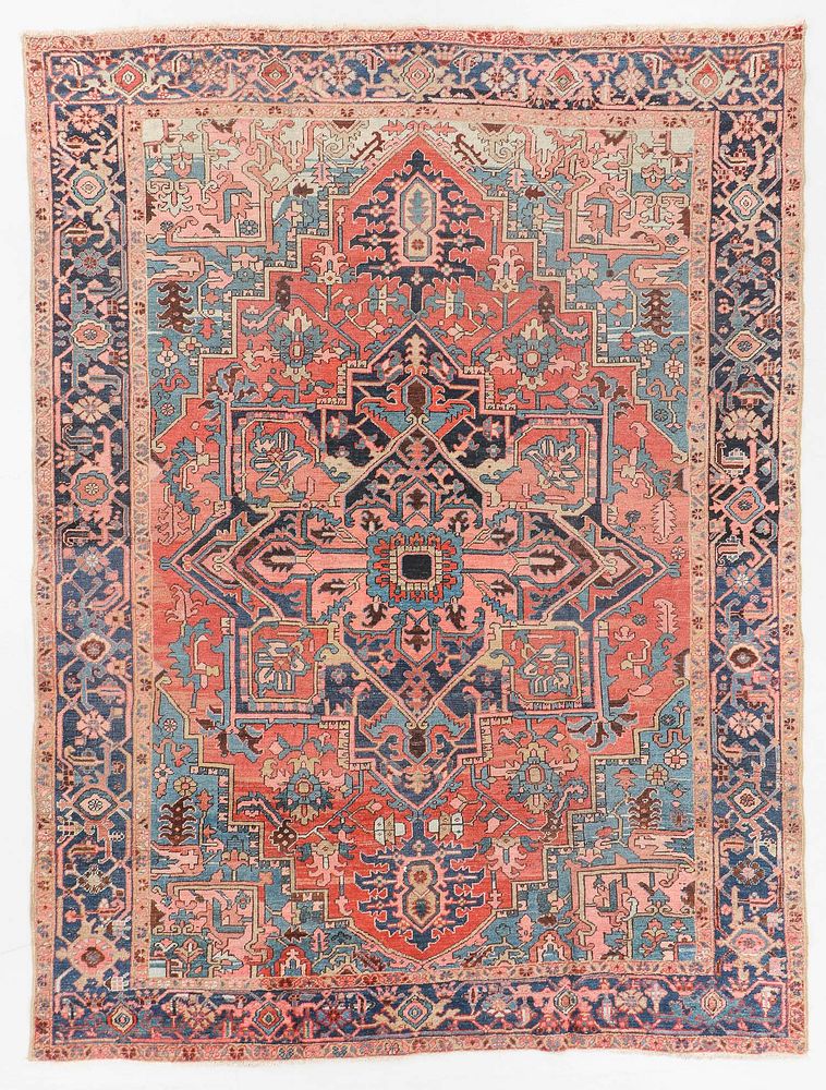 Appraisal: Antique Heriz Rug Persia ' '' x ' '' Antique