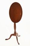 Appraisal: CANDLE STAND - Queen Anne period oval cherry tilt top