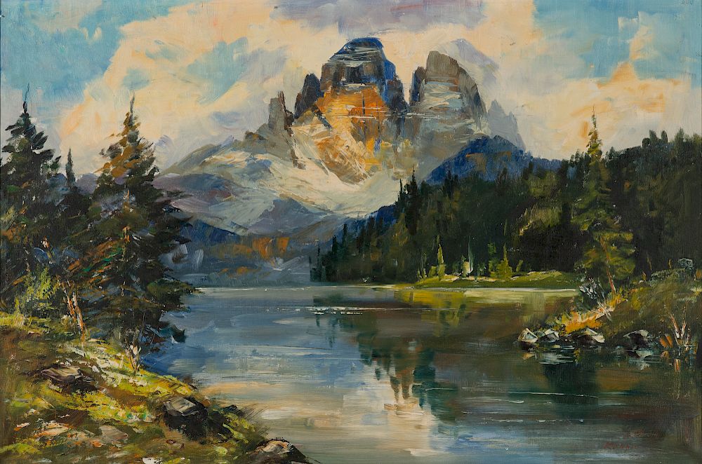 Appraisal: Richard Franz Kollorsz Untitled Mountains RICHARD FRANZ KOLLORSZ German -