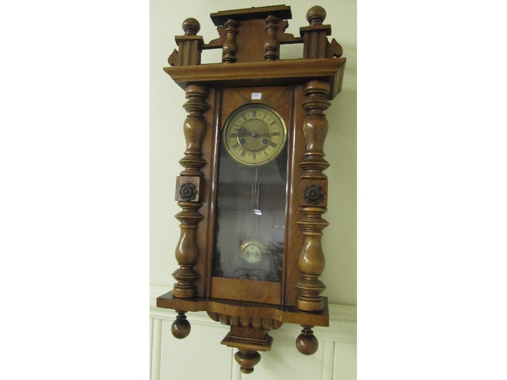 Appraisal: Mahogany Vienna wall clock