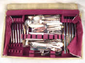 Appraisal: A part canteen of silver plated flatware comprising generally six