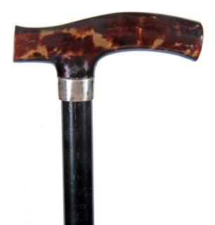 Appraisal: Shell Dress Cane- Ca - A nicely molded tortoise handle