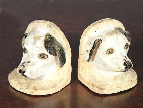 Appraisal: PAIR OF BOOKENDS Ohio nd quarter- th century white pottery