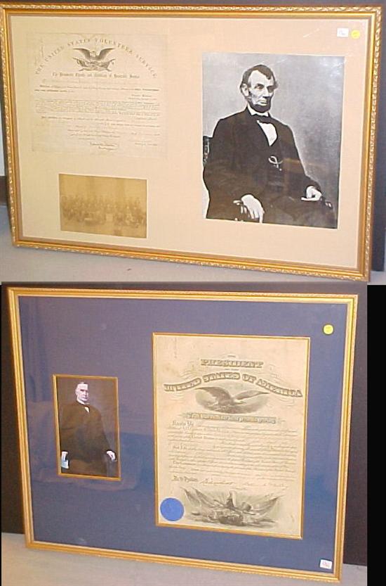 Appraisal: President William McKinley signed partly-printed vellum document military commission appointing