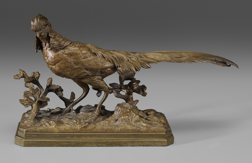 Appraisal: Henri Emile Adrien Trodoux French th century Faison Pheasant signed