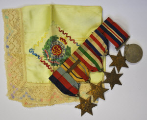 Appraisal: WWII campaign medal group of five comprising - star Africa