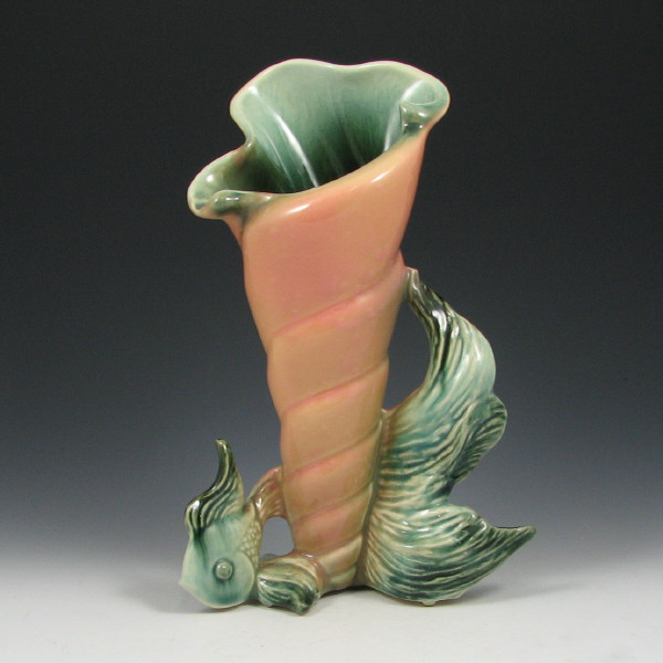 Appraisal: Hull Ebb Tide E- Fish Vase - Mint Ebb Tide