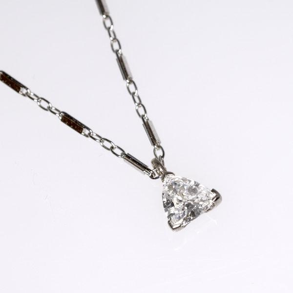 Appraisal: TRILLIAN CUT DIAMOND PENDANT k wg Diamonds approx ct Sterling