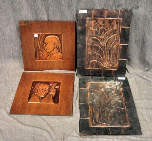 Appraisal: Pieces of Copper Art Pair One pair of Arts and