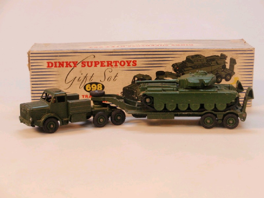 Appraisal: Dinky Super Toys gift set tank transporter with tank boxed