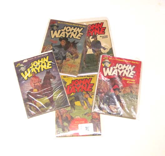 Appraisal: FIVE 'S JOHN WAYNE COMIC BOOKS including No's and all