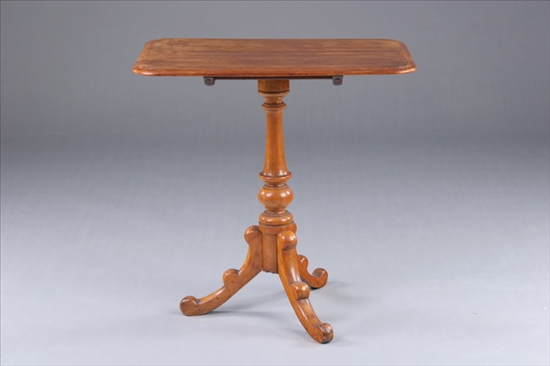 Appraisal: AMERICAN FEDERAL MIXED-WOOD WORK TABLE th century Rectangular top with