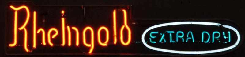 Appraisal: Rheingold Horizontal Neon Sign Description s Condition Good Size x