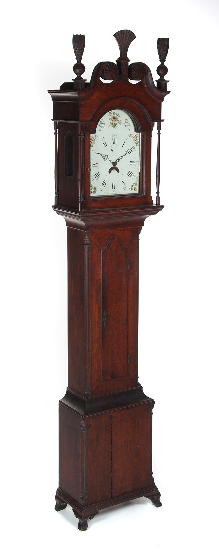 Appraisal: AMERICAN HEPPLEWHITE TALL CASE CLOCK Early th century mahogany and