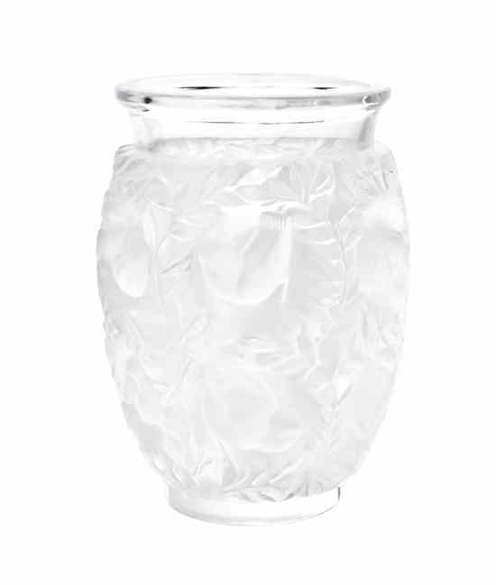 Appraisal: A Lalique Molded and Frosted Vase Bagatelle of ovoid form