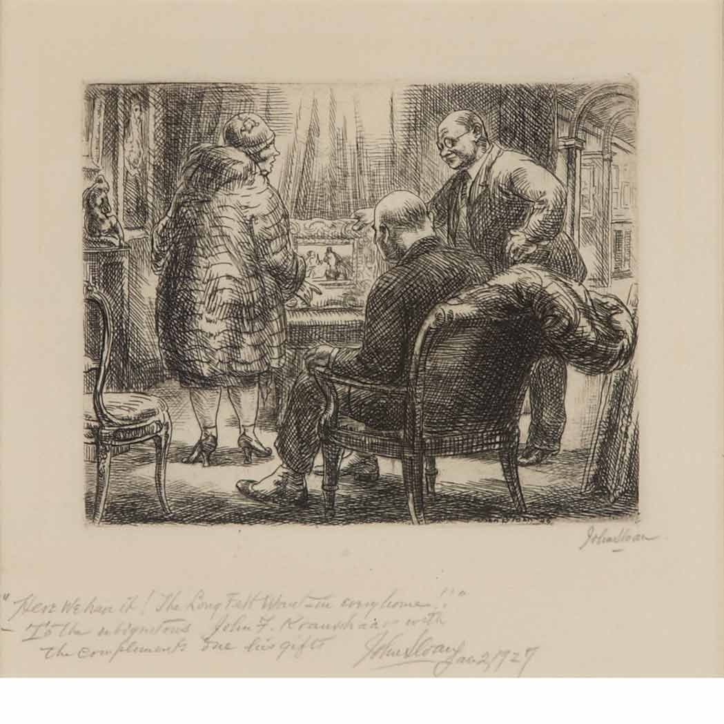 Appraisal: John Sloan - KRAUSHAAR'S MORSE Etching signed also signed dated