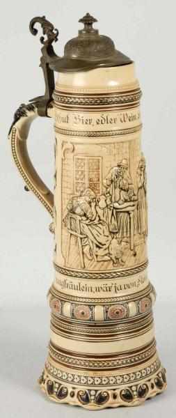 Appraisal: German Pottery Stein Description No markings on bottom but has