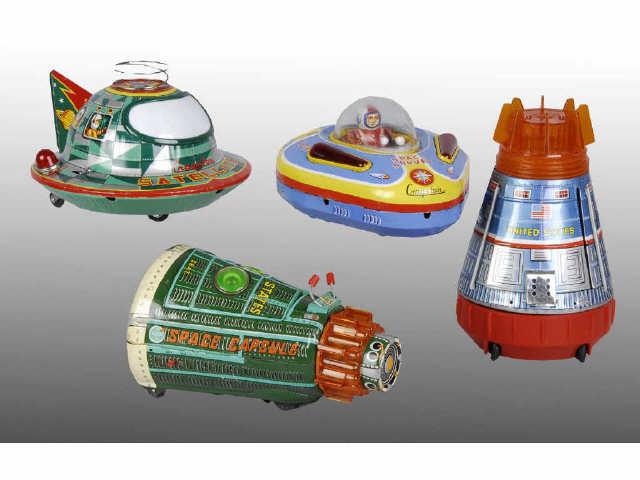 Appraisal: Lot of Battery-Operated Space Toys Description Includes X-O Space Ship