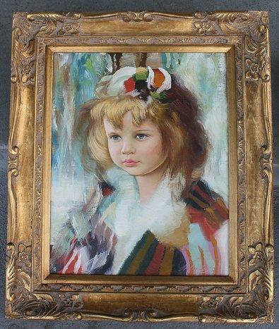 Appraisal: GREAT PORTRAIT PAINTING SIGNED MARIO OIL Canvas sight size ''